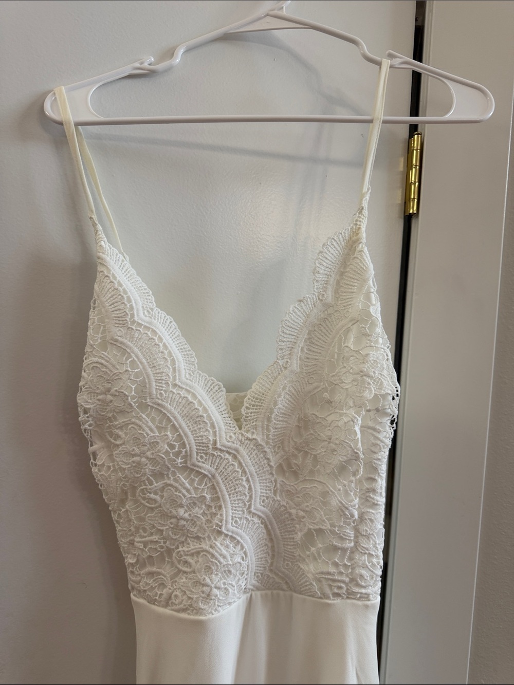Lulu's White Lace Bodice Maxi Dress - Picture 4 of 9